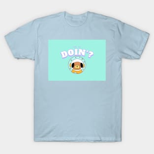 Howl You Doin'? Green Space Dog T-Shirt